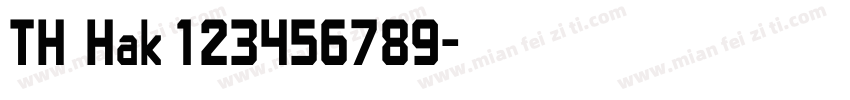 TH Hak 123456789字体转换